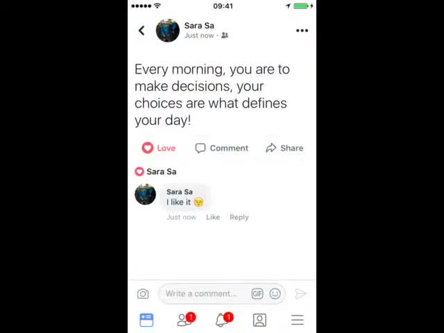 Facebook Message Received (In-App Demo)