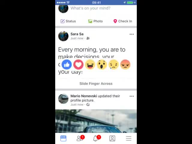 Facebook Reactions Sound (In-App Demo)