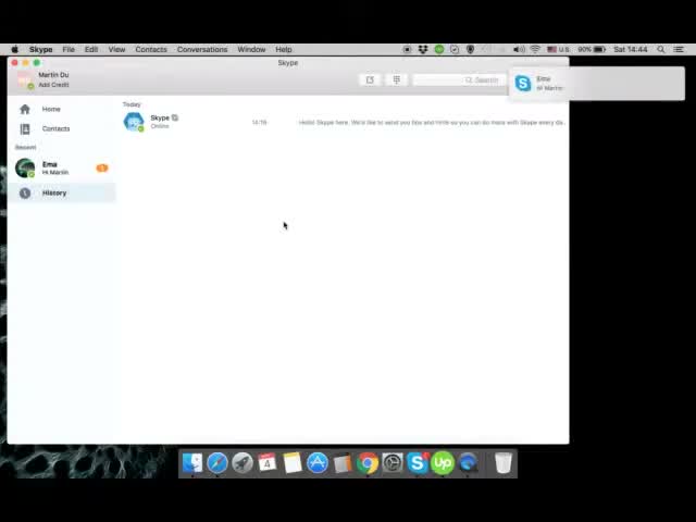 Skype Incoming Notification (In-App Demo)