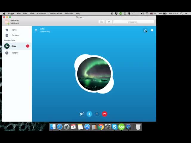 Skype Connecting to Outgoing Call (In-App Demo)